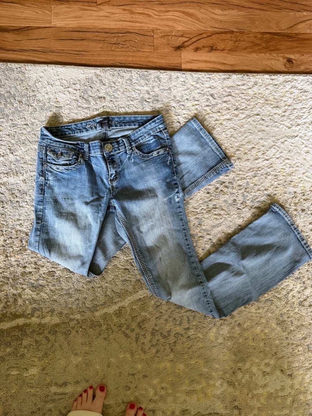 Women’s Light Blue Boot Cut Jeans - Comfortable Stretch Denim